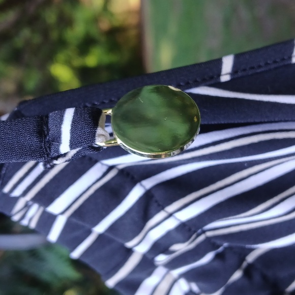 White House Black Market Blue and White Spaghetti Strap Sundress Sz Medium - Picture 3 of 13